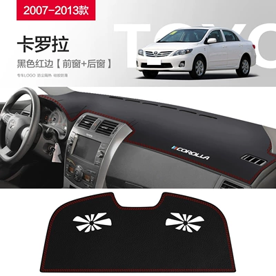 Günəş əleyhinə siperlik — Control Instrument Panel Avoidance - 07-13-corolla-fiber-leather-front-rear-pad-red-line