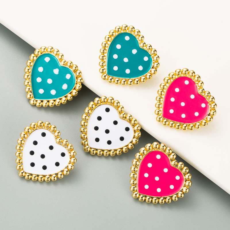 New Fashion Alloy Dripping Wave Dim Sum Earrings display picture 2