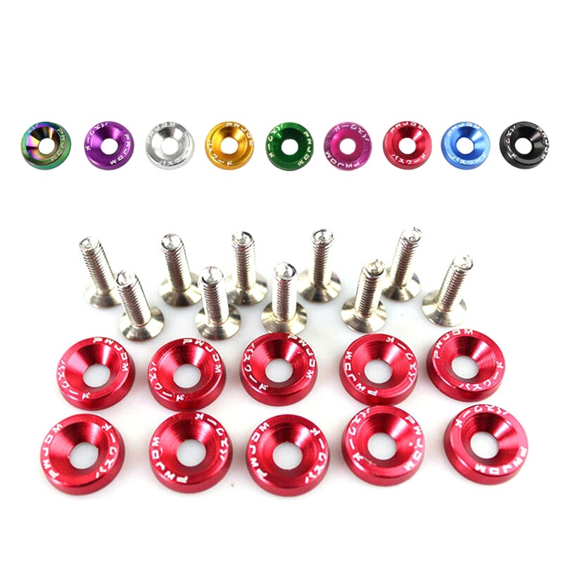 Jdm Car Modification Supplies M6 Gasket Screws Aluminum Alloy Battery Guard Plate Gasket Mudguard License Plate Frame Screws Jdm Car Modification Supplies M6 Gasket Screws Aluminum Alloy Battery Guard Plate Gasket Mudguard License Plate Frame Screws