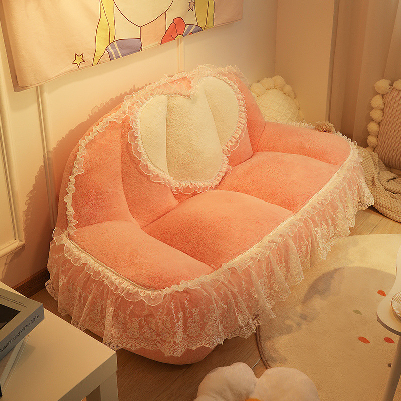 Habitación princesa, sofá perezoso, dormitorio de apartamento pequeño doble, sillón reclinable, chica de Internet, sofá individual para niños