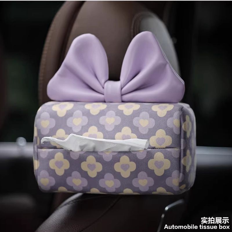 Car Tissue Box Hanging Creative Cute Car Interior Tissue Bag