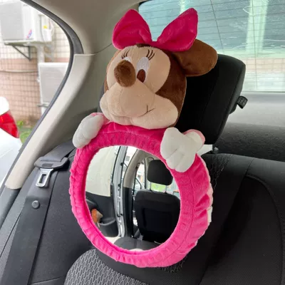 car reflector, Large field of view rear view auxiliary mirror - cartoon-rose-red-minnie-observation-mirror