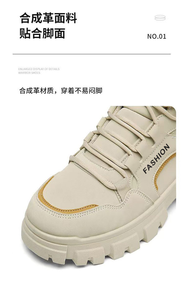 Giày bốt Martin nam cổ cao đế dày chống trượt, giày bảo hộ ngoài trời bền bỉ — KA02 màu kaki, KA02 màu xám, KA02 màu đen chi tiết 2