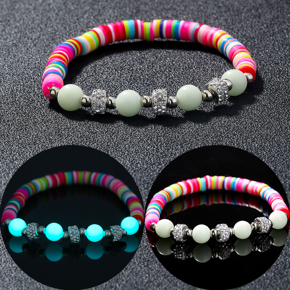 Bracelet de perles lotus phosphorescent brillant dans le noir_voghion.com