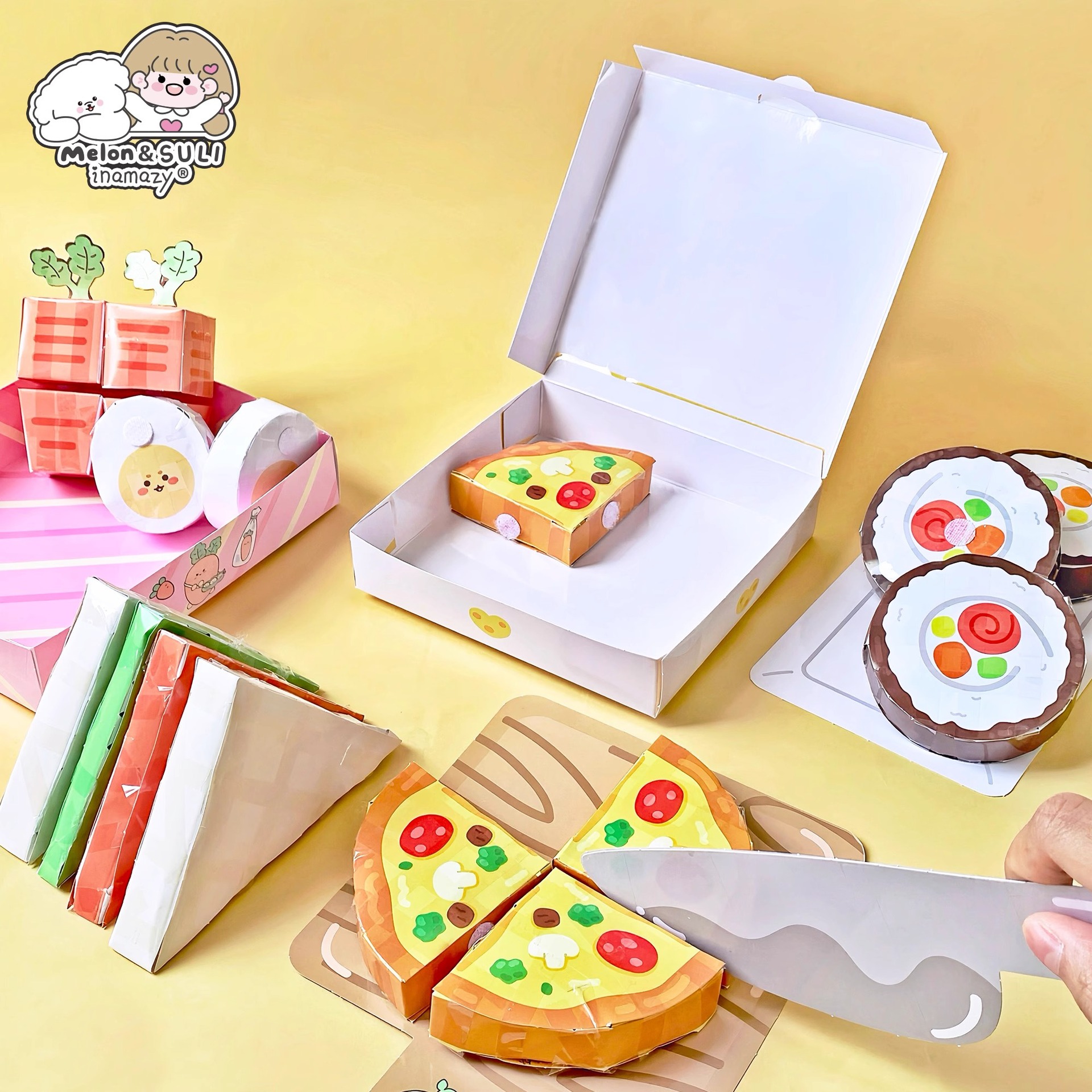 (2개) INAMAZY 스티커 중국 스타일 DIY 작은 수제 감압 미니 핀치 음악 세트 장난감 3 차원 조용한 책