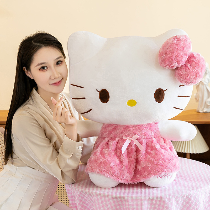 玫瑰hellokitty公仔凯蒂猫玩偶美乐蒂毛绒玩具kt娃娃生日礼物跨境|undefined