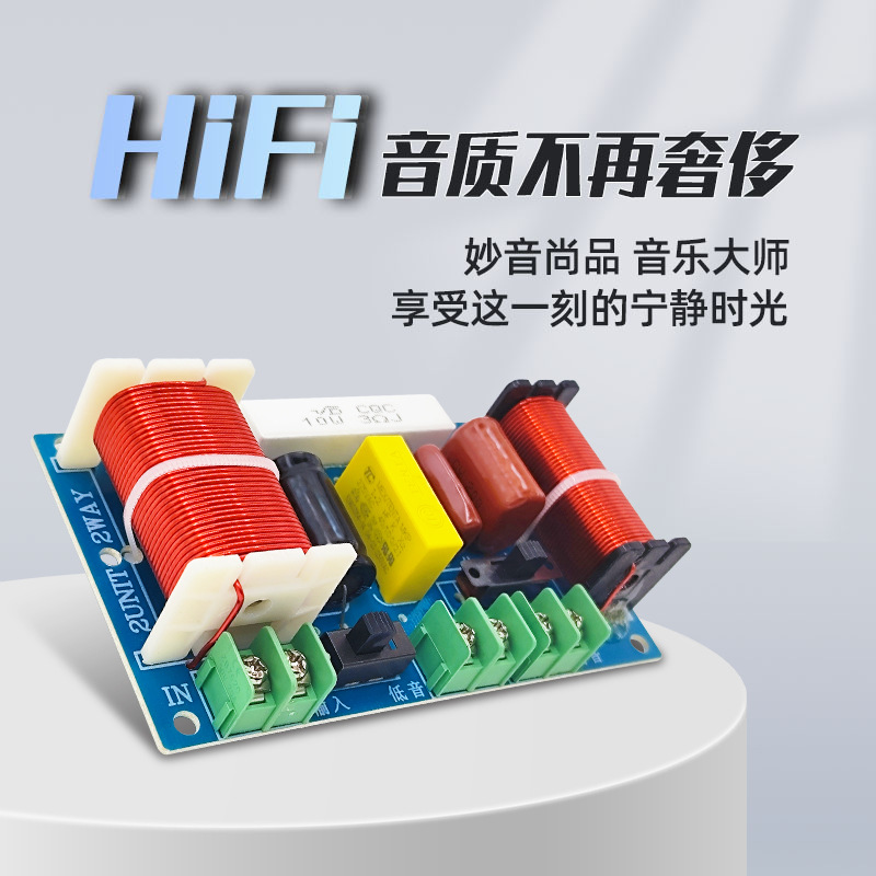 Divisor de frecuencia alta y baja de dos vías divisor de frecuencia altavoz de estantería modificado de alta fidelidad audio Crossover de alta fidelidad sonido dividido