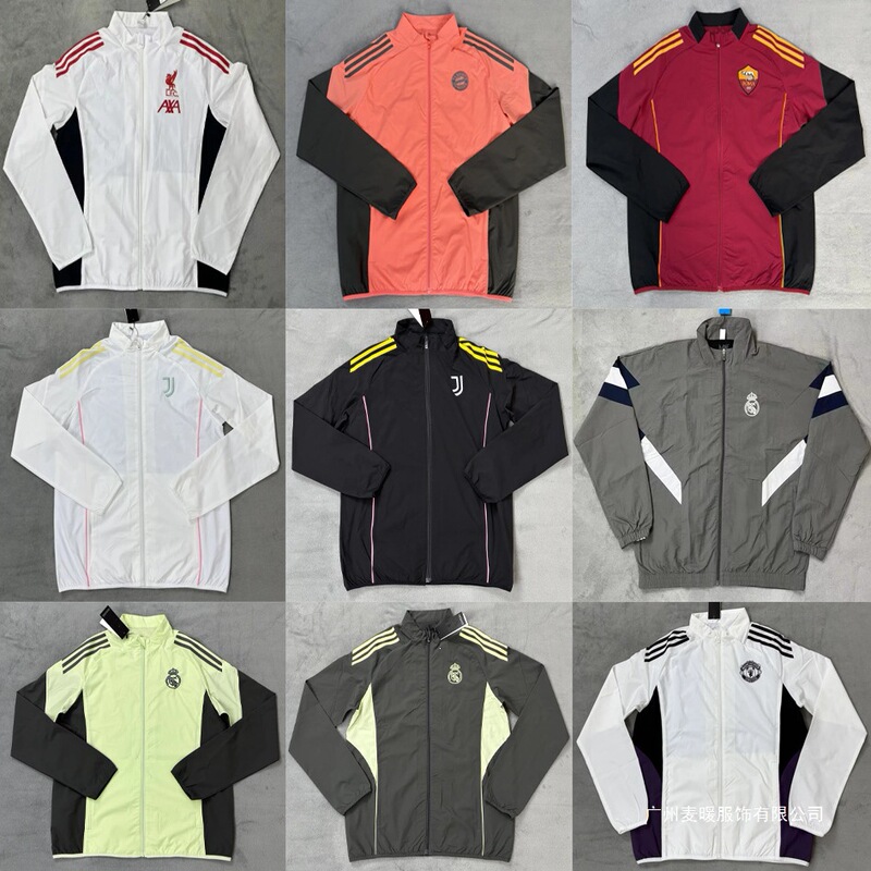 2526 Season Paris Football Jacket Arsenal Chelsea Brazil Dortmund Inter Milan Red Roma None