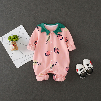 Baby Autumn 2022 new pattern Autumn one-piece garment pure cotton men and women baby spring and autumn Long sleeve Romper Newborn clothes