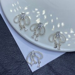 蝶結びビーズ、手作りクリスタルブレスレット、DIYジュエリーアクセサリー、ダイヤモンドがちりばめられた高色保持ビーズ