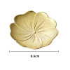 Simple and modern luxury cushion gold -colored lotus leaf relief metal copper cushion thermal insulation tea plate