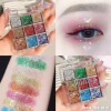 Mgl sequined eye shadow palette 9 -color glitter brilliant crystal cosmetics six -1 performance stage makeup