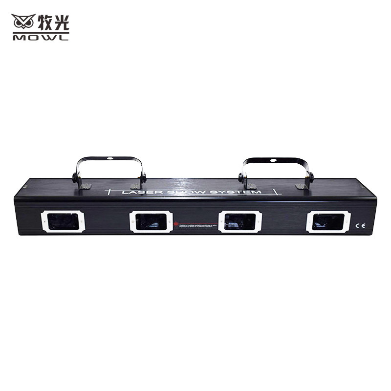 Muguang Luz de cuatro cabezas a todo color línea de luz láser KTV Barra de luz de flash de la discoteca rayo láser Luz de la etapa