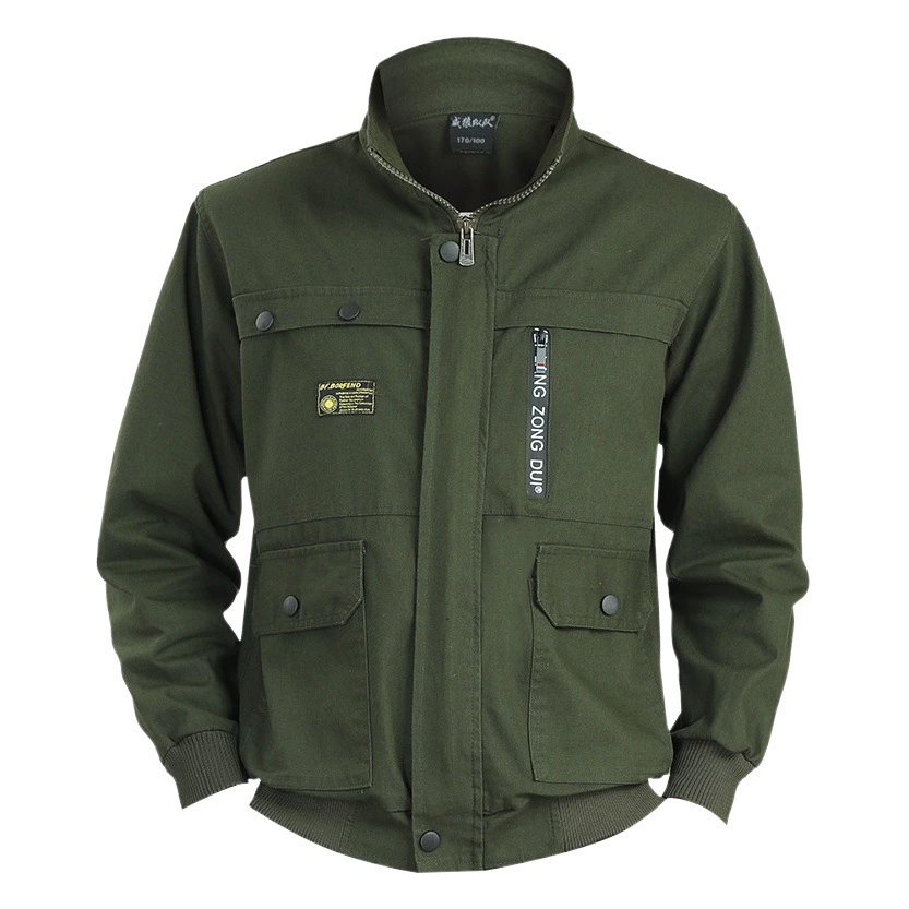 Костюм рабочей одежды с защитой от ожогов из хлопковой нити Мужская весна и осень Износостойкая авторемонтная рабочая одежда для электросварки Строительная площадка Охрана труда Рабочая одежда