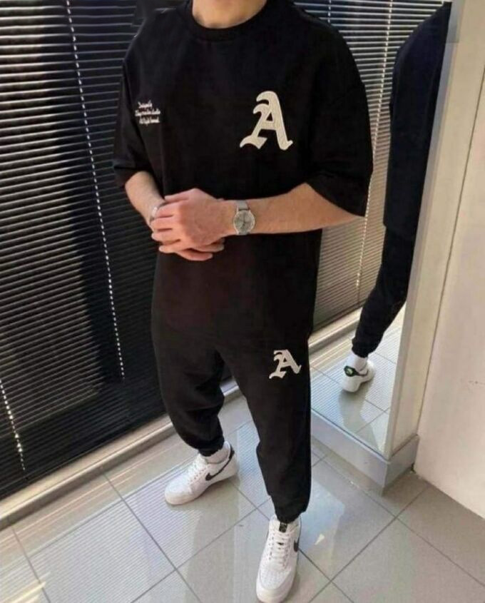 2024 nuevos hombres moda camiseta de manga corta pantalones otoño tendencia casual traje ME13 ML4