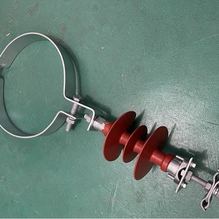 Insulated Lower Cable Clamp for OPGW Fiber Optic Cable Rod, Insulator Containing Insulator, Hot-dip Galvanized Hoop, Deposit and Pressure Limiting Tool