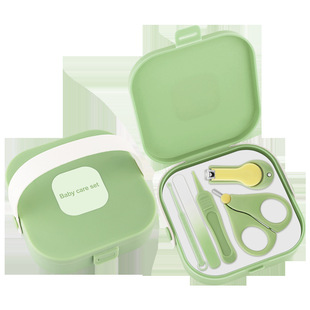 Baby Nail Care Set Box Baby Nail Clipper 4-piece Set Safety Anti-pinch Children's Nail Clipper suit Nail Clipper
