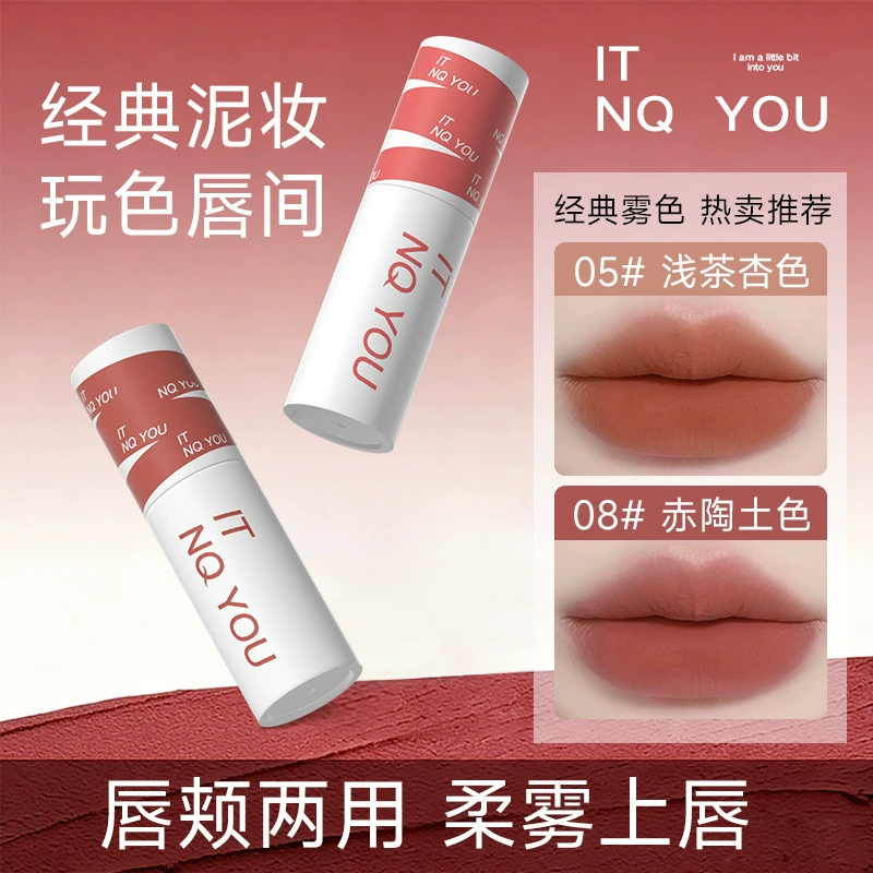 Matte lipstick, lip gloss, translucent shading
