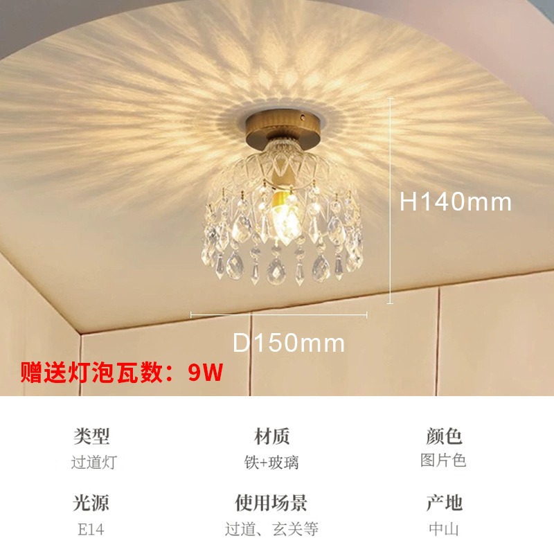 Lámpara de techo con flecos estilo medieval de hierro, vidrio y acrílico con luz LED para sala de estar y dormitorio