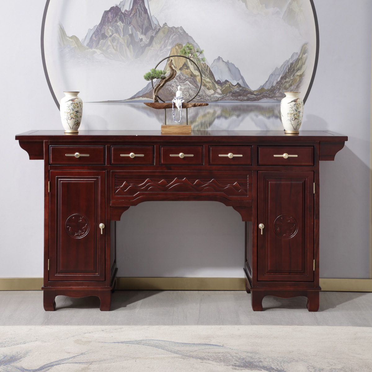 New Chinese-style Taiwan Buddha Table God Table Home Camphor Wood Buddha Table Case Fragrant Case God of Wealth Table Guan Gong Village Middle Hall