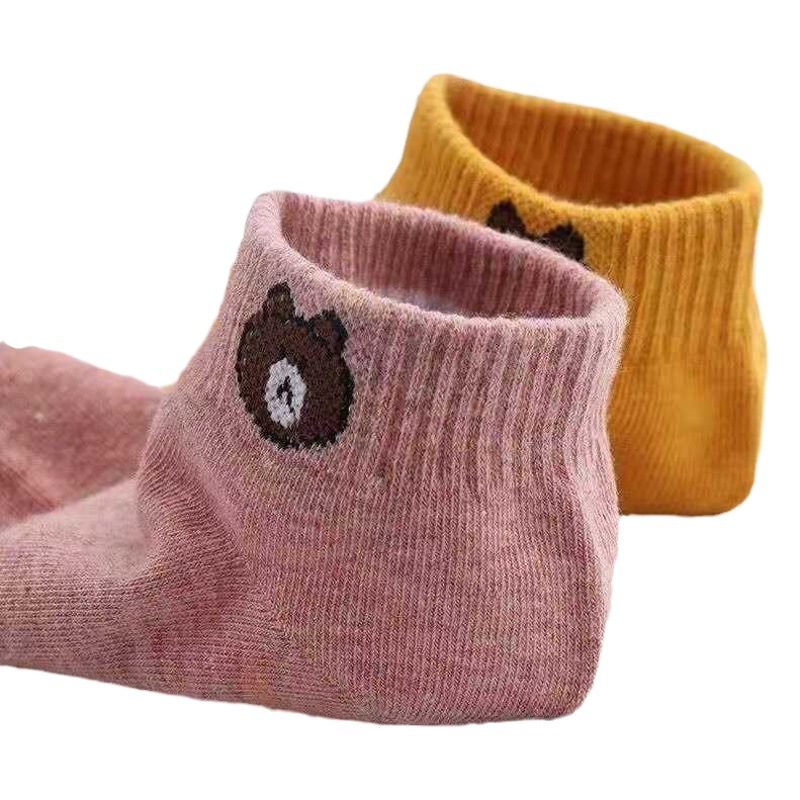 Zhuji calcetines al por mayor comercio exterior Tailandia oso calcetines bolsa de corte bajo de primavera y verano delgada transpirable barco Calcetines