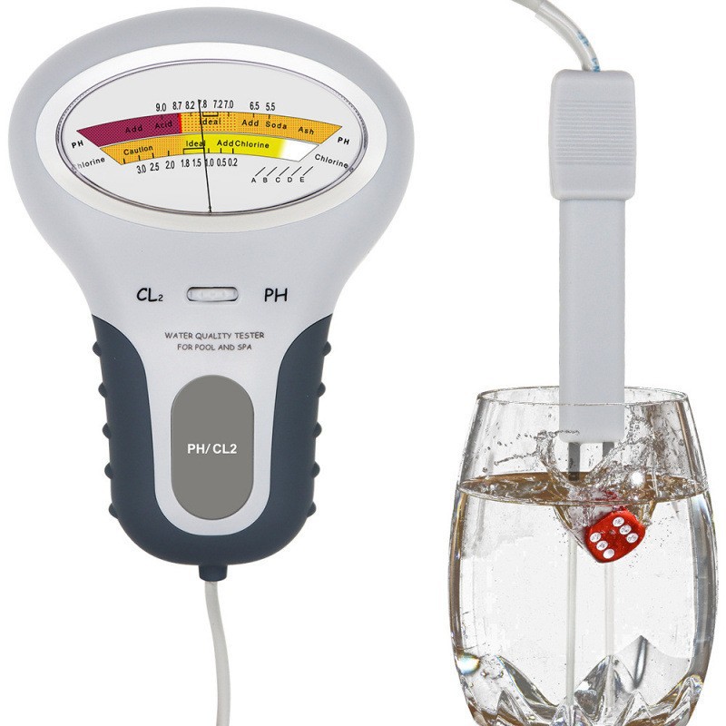 PC102 CL2&PH游泳池水质检测仪PH水质分析仪便携式泳池余氯测试仪