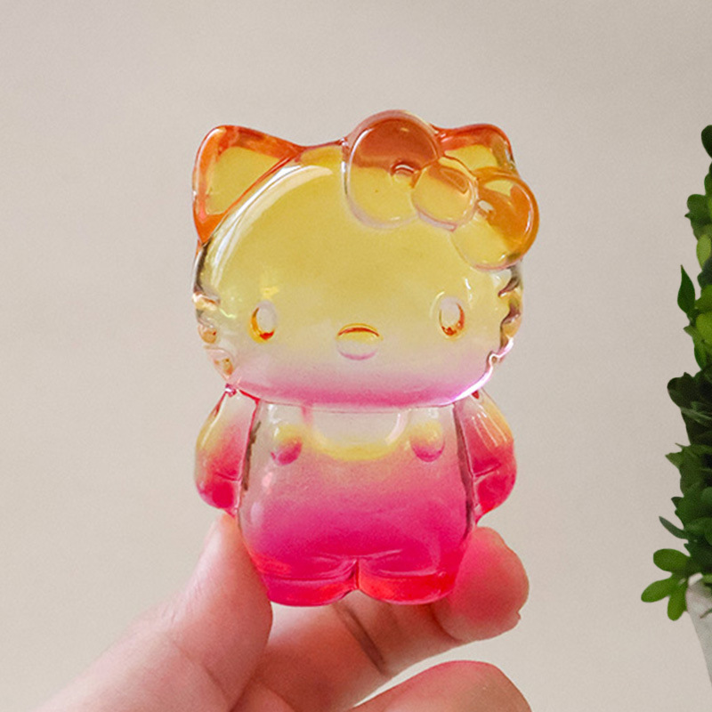 琉璃HelloKitty猫摆件玻璃kt猫可爱生日礼品家居装饰黄水晶凯蒂猫|undefined
