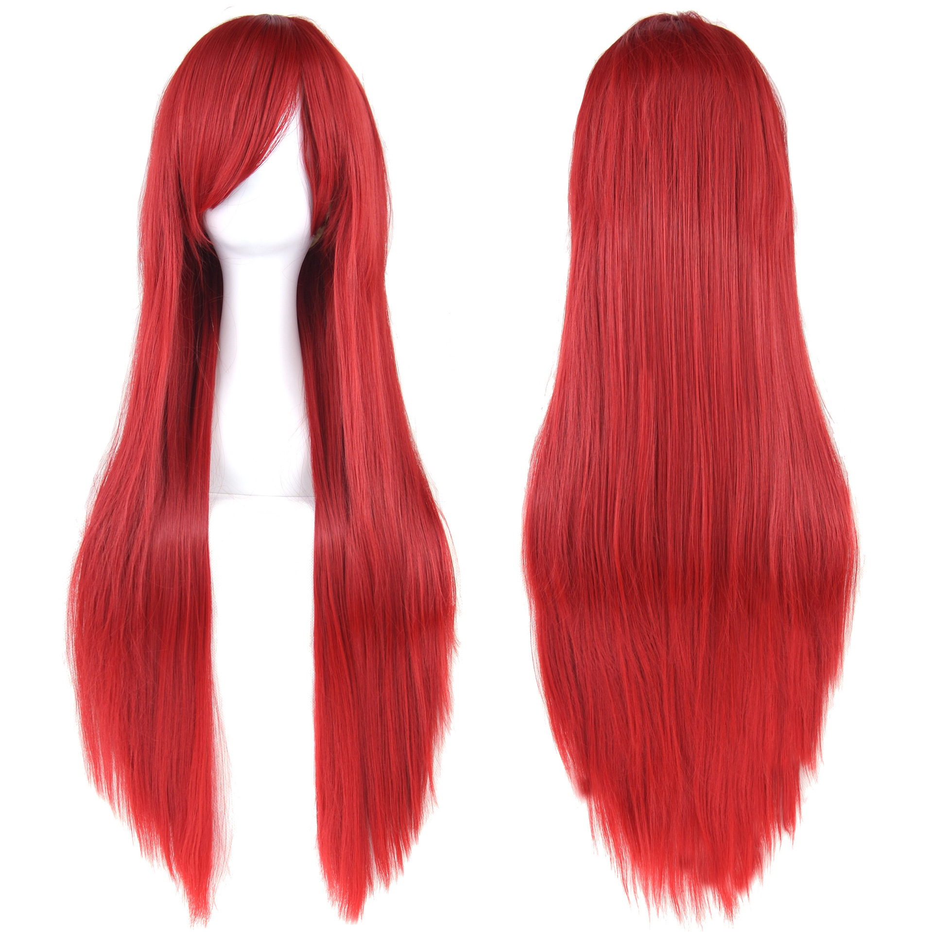 European and American Style Wig 80cm Colorful Long Straight Hair Anime Cos Wig High-Temperature Fiber Chemical Fiber Hair Head Cover - photo 29
