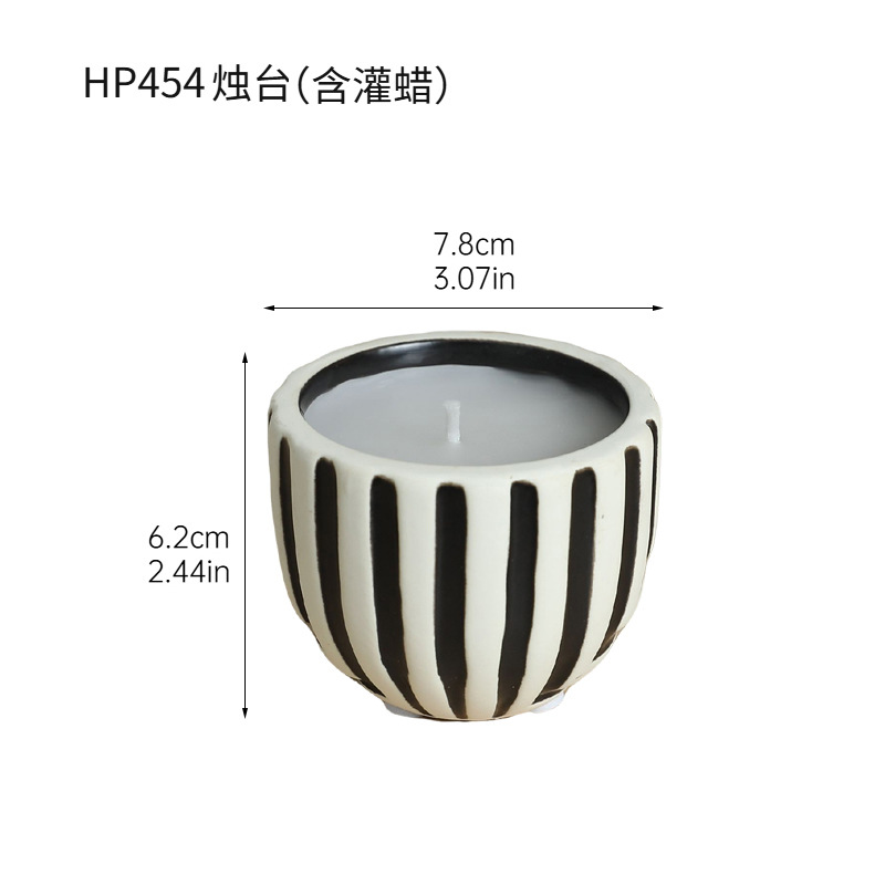 Inswind negro y blanco rayas decoración de mesa de cerámica decoración de mesa de comedor moderna simple decoración de mesa de bananas decoración de mesa