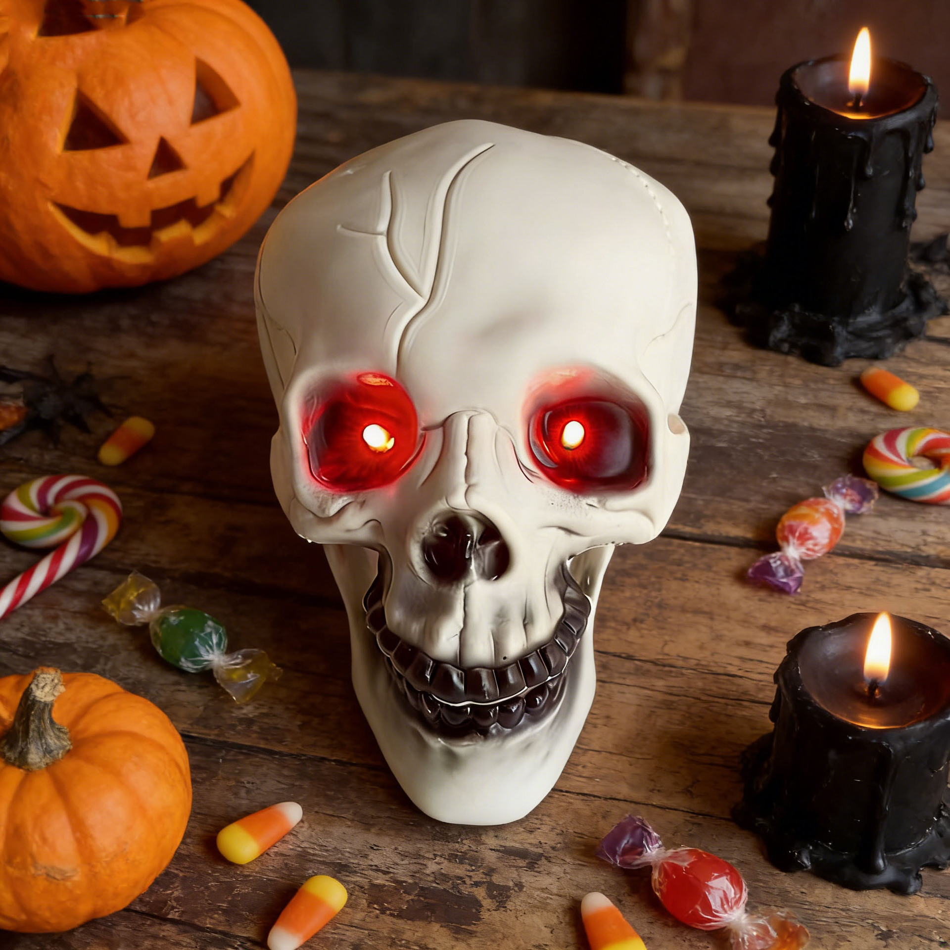 Halloween transfronterizo cráneo luminoso colgar fantasma patio fantasma diseño de la atmósfera del festival de fantasmas accesorios de decoración colgar colgante fantasma