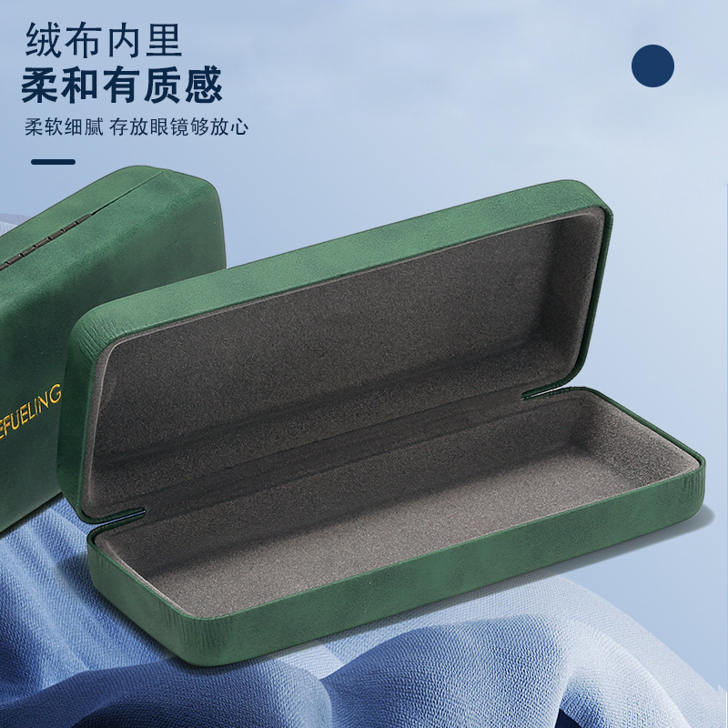 Caja de gafas verde esmaltada portátil simple anti-compresión de alta calidad caja de almacenamiento japonesa moda al por mayor caja de espejos de marco image 2