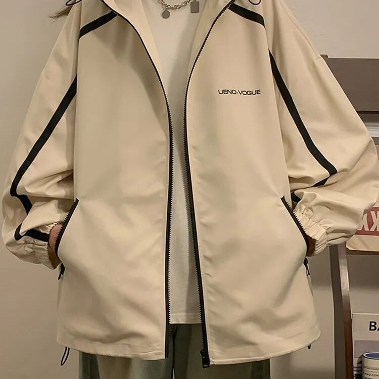 Jacket Women's Outdoor Retro Jacket Hooded Spring and Autumn Style Casual Jacket Student Loose