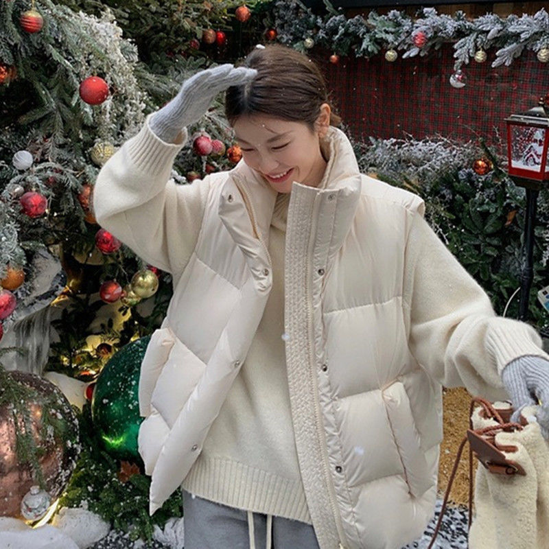 冬季新款马甲女冬新款宽松显瘦立领无袖外套韩版休闲马夹