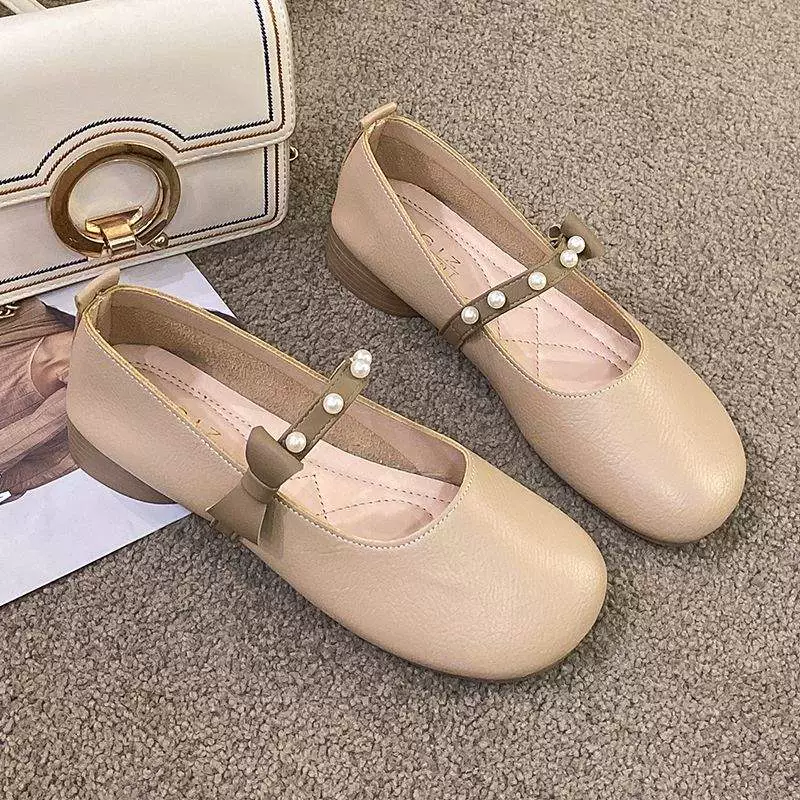 Женские туфли Мэри Джейн 2025 лето новые плоские лоферы вечерний стиль феи с юбкой одинарные туфли для женщин.