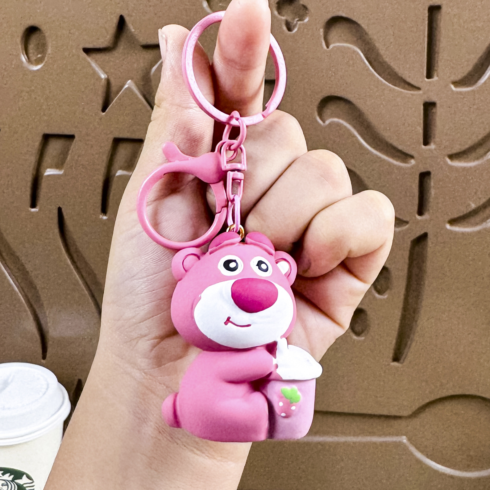 Nueva resina de lana oso llavero mujeres exquisito coche mochila colgante par moda bolsa colgante pequeño regalo image 31