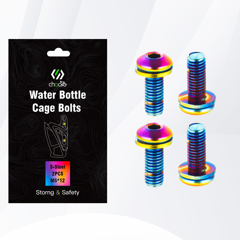 CNC bicicleta botella de agua jaula tornillo carretera montaña bicicleta de acero inoxidable botella de agua jaula tornillo fijo M5x10