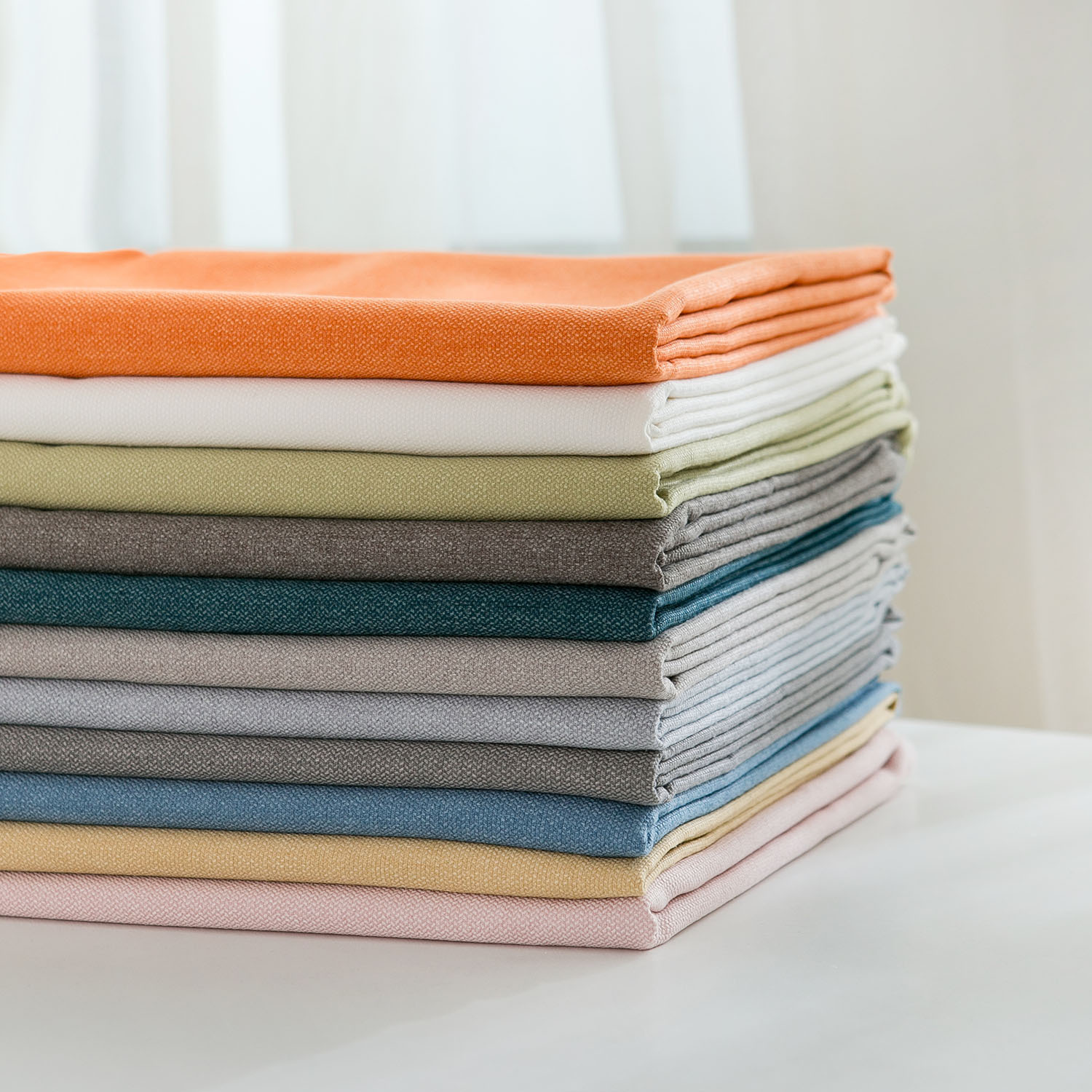 Thickened Cotton and Linen Fabric Solid Color Tablecloth Conference Table Large Tablecloth Linen Modern Cover Cloth Tablecloth Plain Color