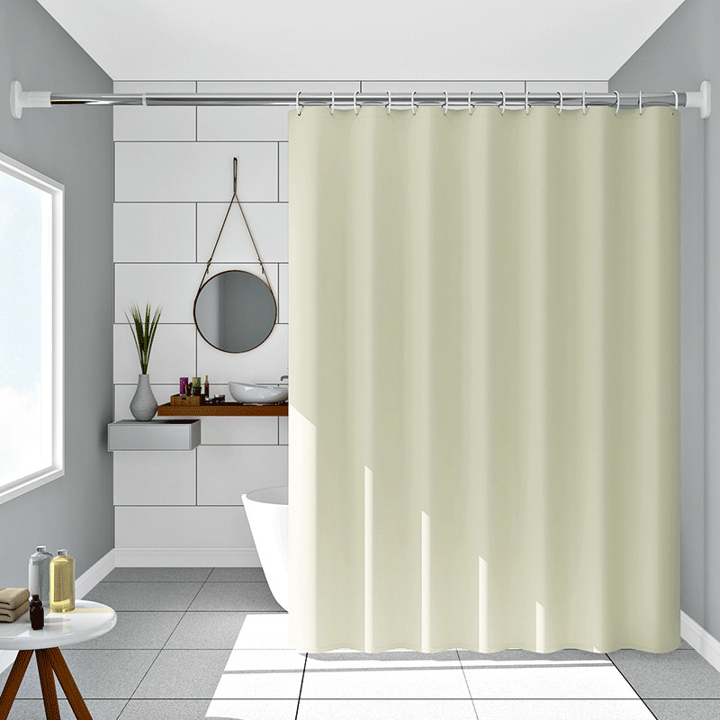 Mini cortina de baño fresca y gruesa sin perforación, cortina de baño, cortina de baño impermeable a prueba de moho, cortina de puerta de baño