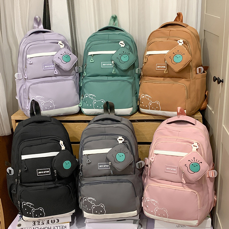 Mochila de carga para estudiantes de primaria y secundaria JIAYISTAR original de gran capacidad mochila casual multicapa mochila de viaje