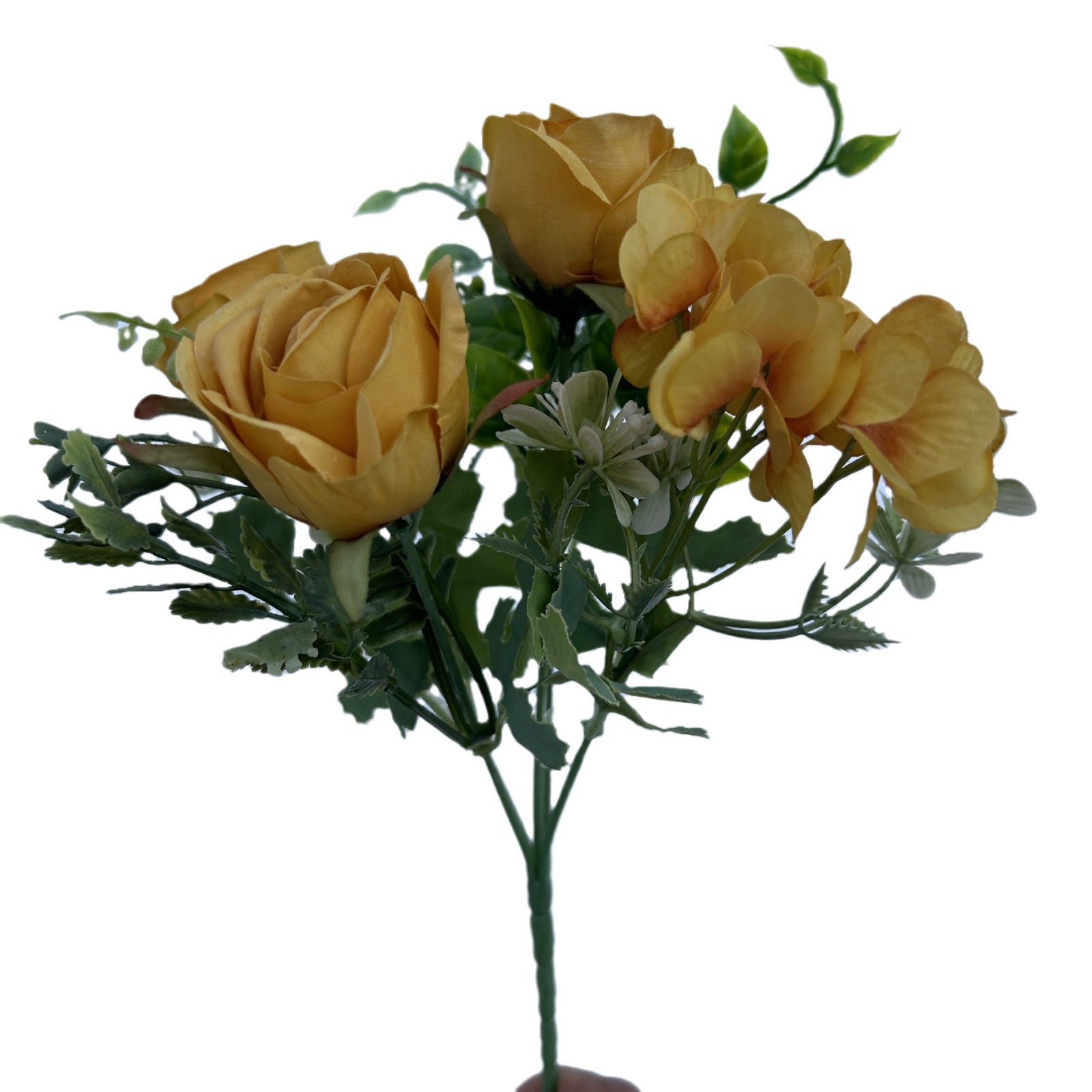 Rose Hydrangea Flower Wedding Hand-held Home Photography Artificial Man Simulation Rose Bouquet_voghion.com