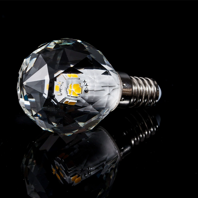 Round LED cristal bulb, eating bib, crystal pendant, ceiling lamp for home use, light source, E14, E12, with screw socket, wholesale