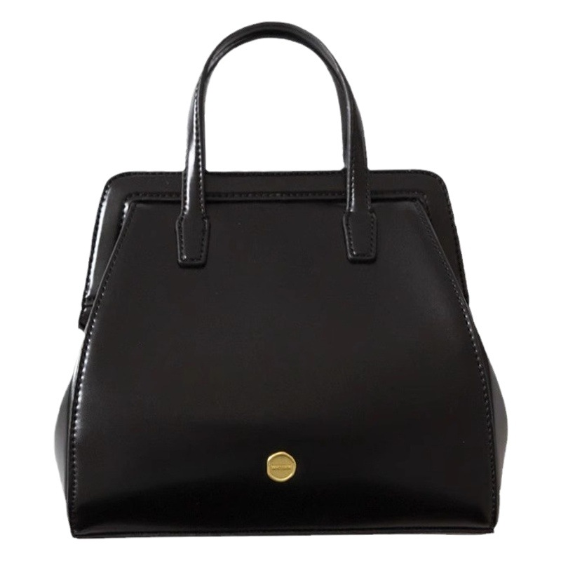 Korean Autumn and Winter New Ins Women's Bag Retro Clip Backpack Niche Retro Black Backpack Trendy Handbag