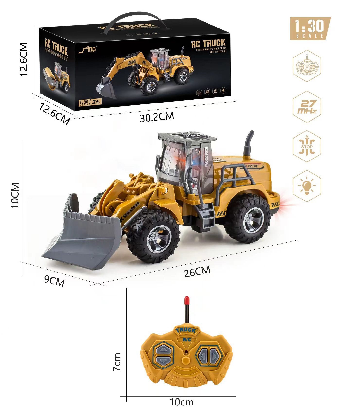 Juguetes para niños transfronterizos de cuatro vías de seis vías de control remoto excavadora Vehículo de Ingeniería Eléctrica Dirt Car roller Toy car RC