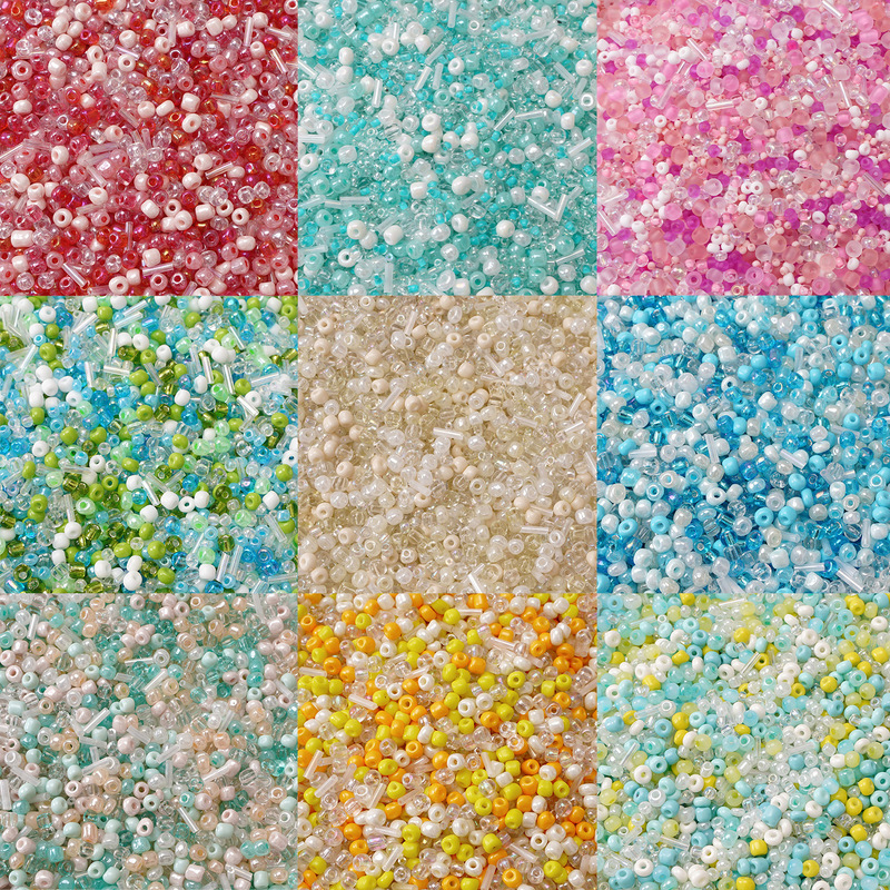 Glass Mixed Color Rice Beads Round Beads String Beads Handmade DIY Bracelet Necklace Mobile Phone Chain Material Accessories Manufacturer Wholesale