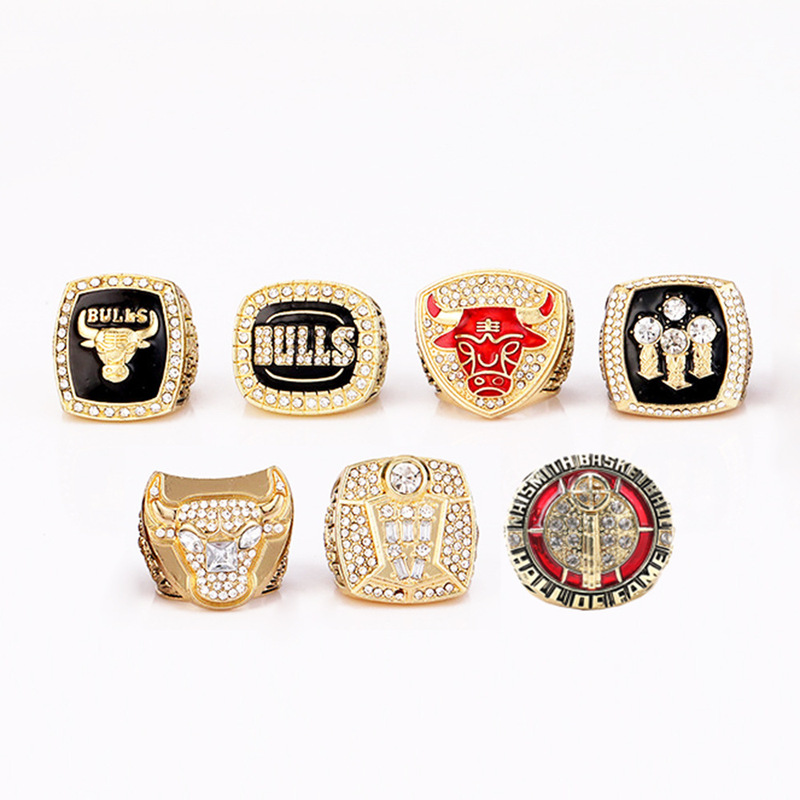 NBA Bulls Jordan 6 championship rings +1 Hall of Fame ring cross-border foreign trade hot-selling ring