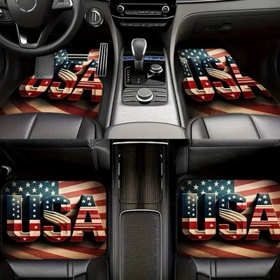 and Easy to Care For, Four-Piece | Avtomobil döşəmə paspasları - sku111-color-temu-hot-selling-floor-mats-119-3344cm-two-piece-pack