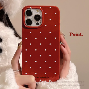 Ins Style Retro Wave Dot iphone15promax Phone Case Apple 14 for 16 New Year 11 Soft 13 Silicone X