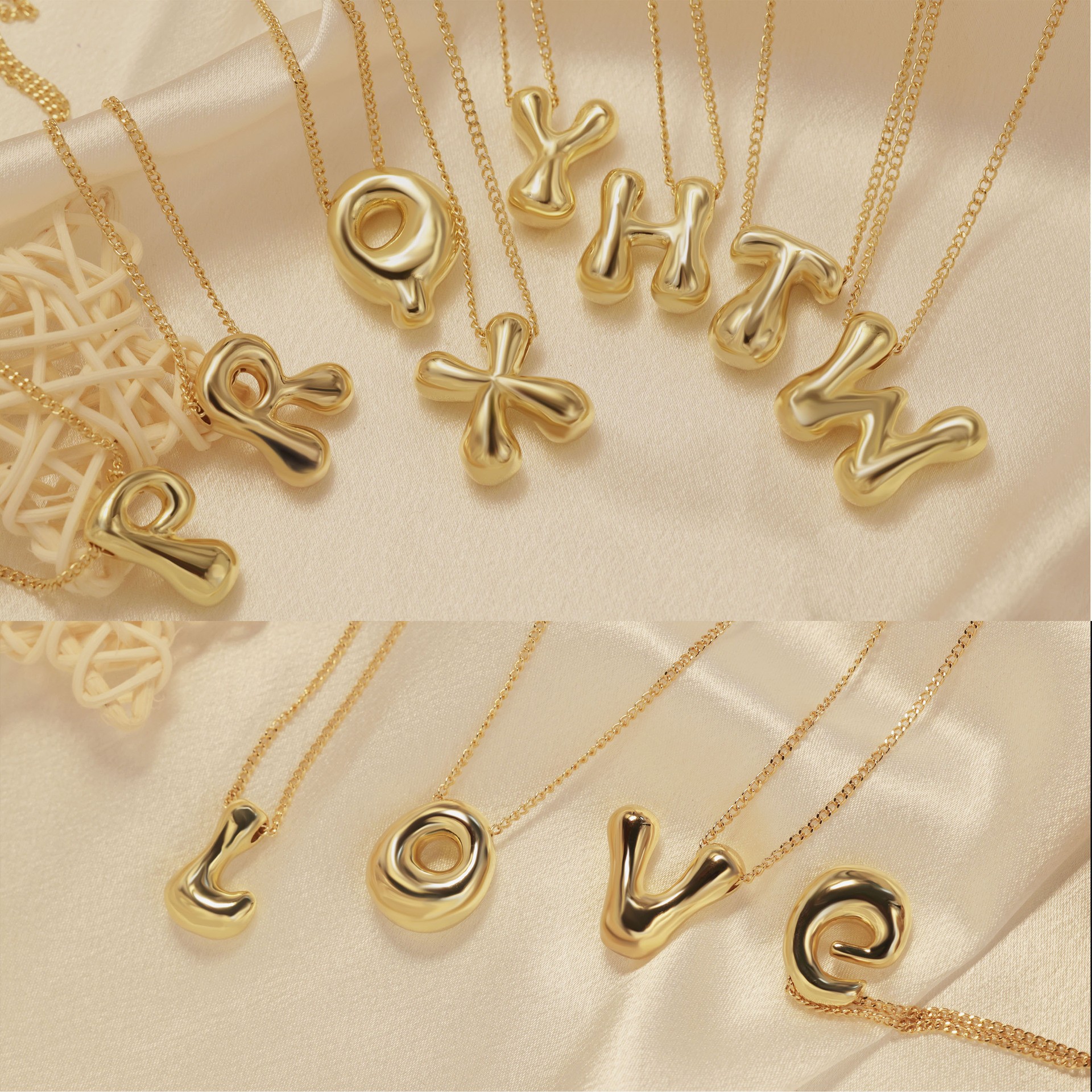 Necklace Classification 304 Stainless Steel Chain Material box chain Chain Type 304 Stainless Steel Copper Casual Simple Style Letter Necklace