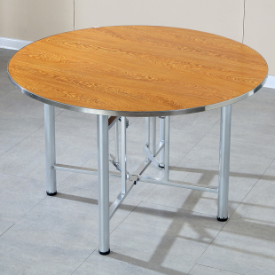 Large Round Table Round Tabletop Glass Turntable Folding Table Frame Dining Table Dining Table Canteen Home Banquet Hotel Round Table