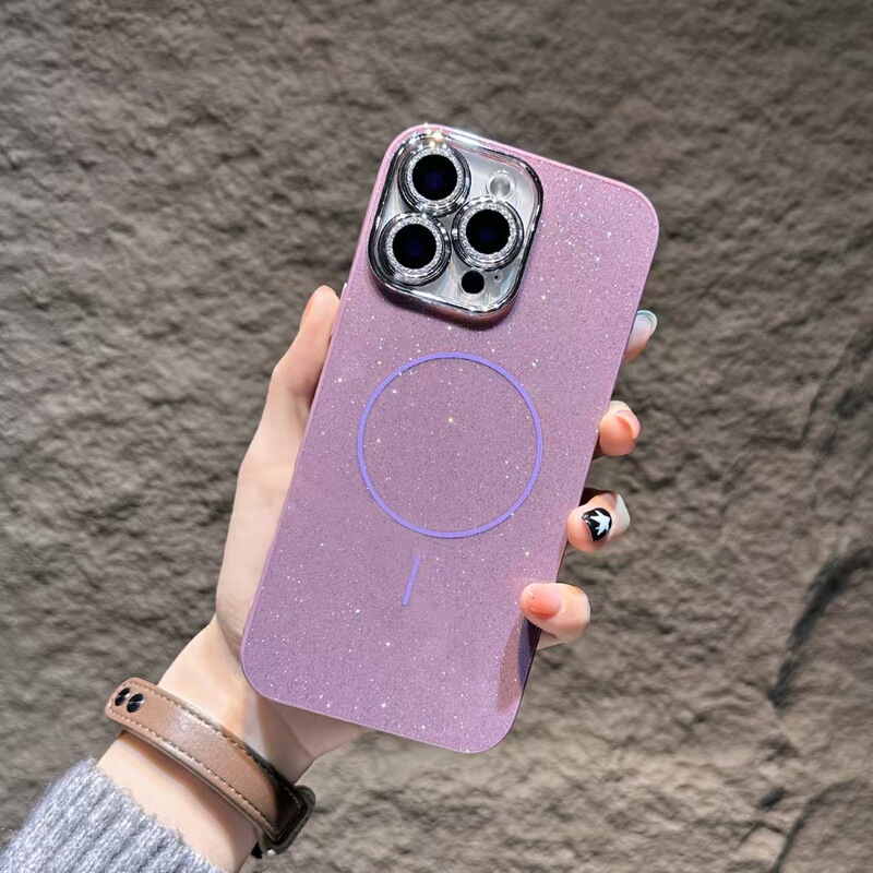 国境を越えた星空フラッシュ粉の細い磁気吸引はリンゴ16携帯電話ケースiPhone15精穴保護カバー1314全包を適用する|undefined